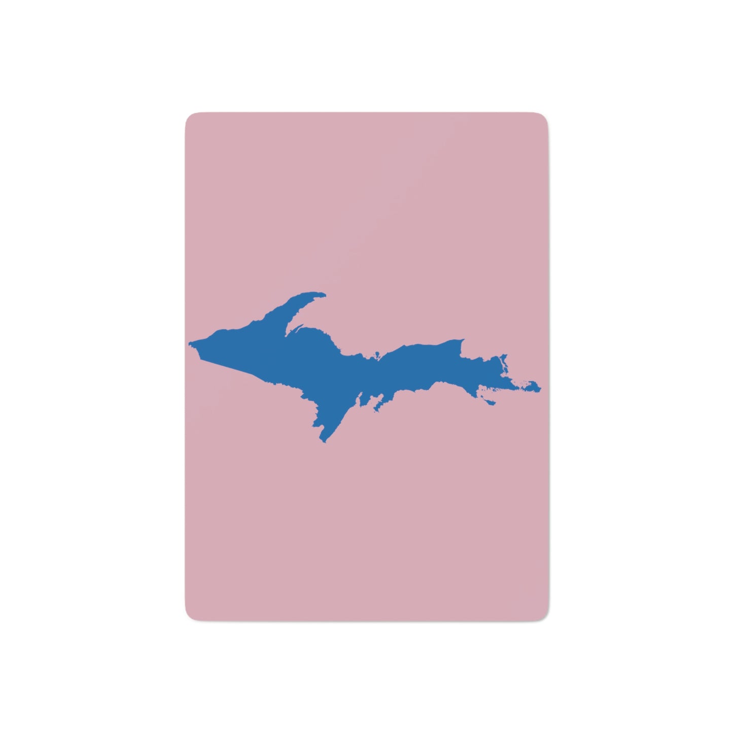 Michigan Upper Peninsula Poker Cards (Pink w/ Azure UP Outline)