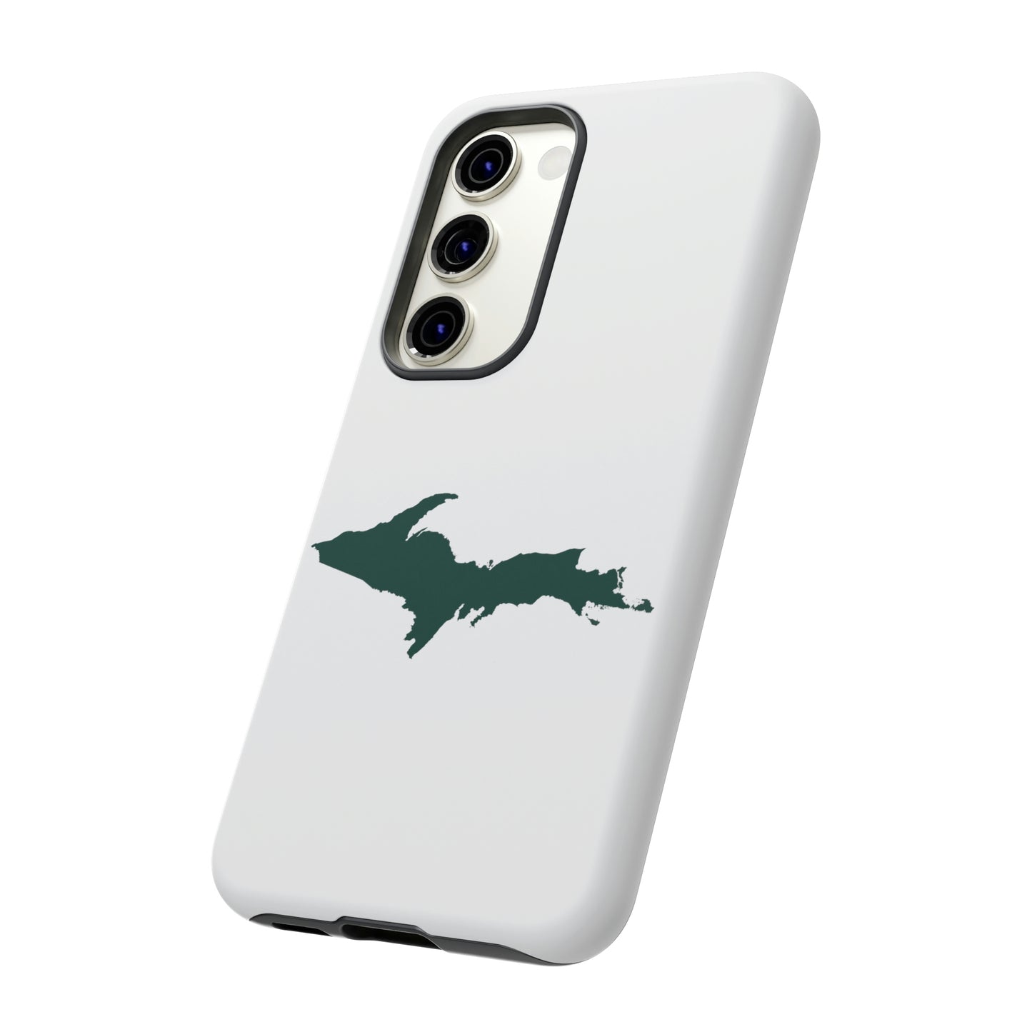 Michigan Upper Peninsula Tough Phone Case (w/ Green UP Outline) | Samsung & Pixel Android