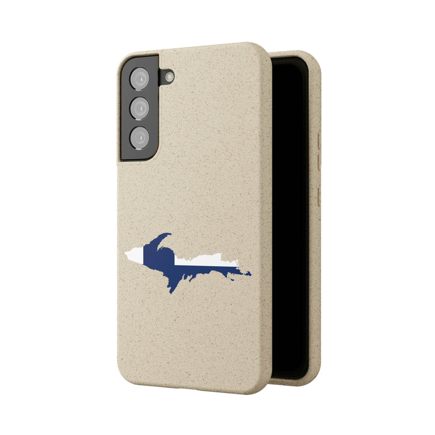 Michigan Upper Peninsula Biodegradable Phone Cases (w/ UP Finland Flag Outline) | Samsung Android