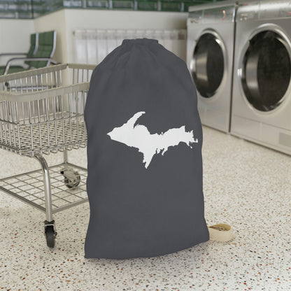 Michigan Upper Peninsula Laundry Bag (Iron Ore Grey w/ UP Outline)