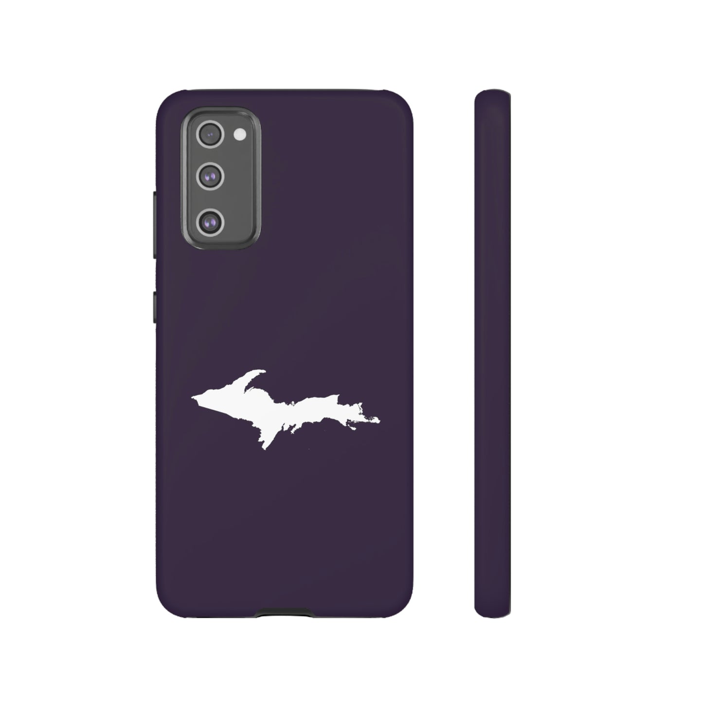 Michigan Upper Peninsula Tough Phone Case (Blackcurrant w/ UP Outline) | Samsung & Pixel Android