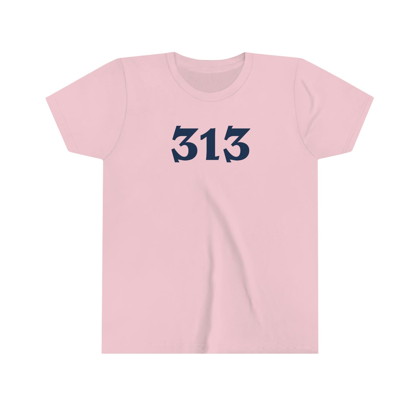 Detroit '313' T-Shirt (Angry Serif Font) | Youth Short Sleeve