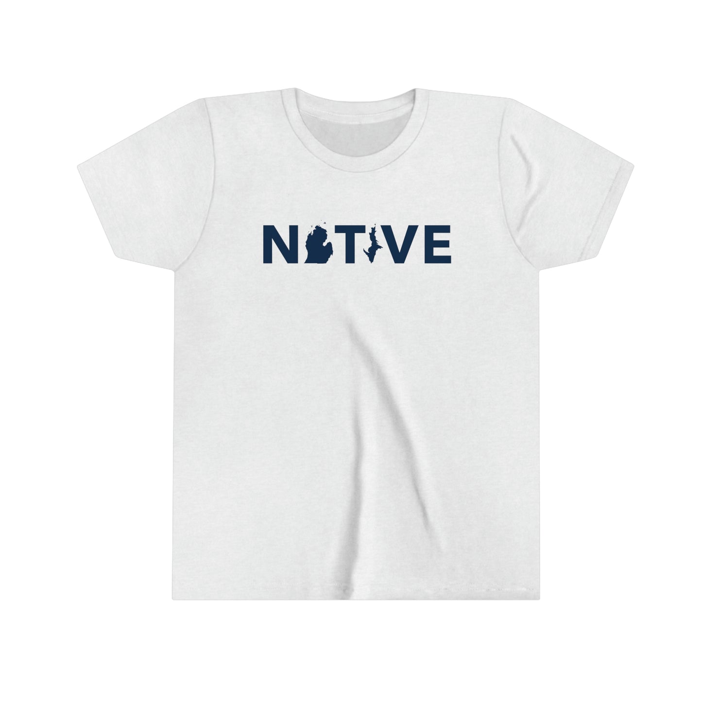 Michigan 'Native' T-Shirt (Geometric Sans Font) | Youth Short Sleeve