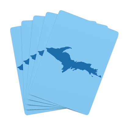 Michigan Upper Peninsula Poker Cards (DTW Blue w/ Azure UP Outline)