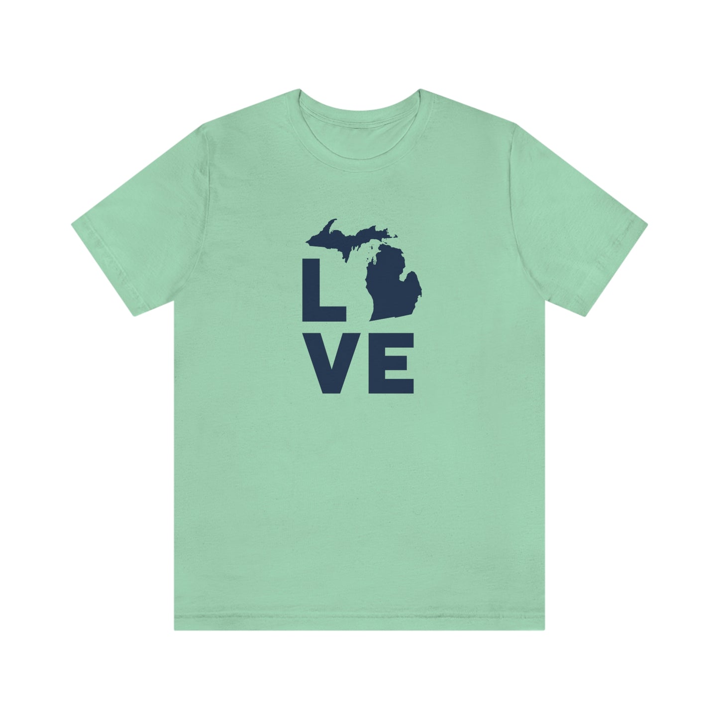 Michigan 'Love' T-Shirt (Geometric Sans Font) | Unisex Standard Fit