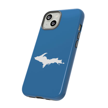 Michigan Upper Peninsula Tough Phone Case (Lake Superior Blue w/ UP Outline) | Apple iPhone