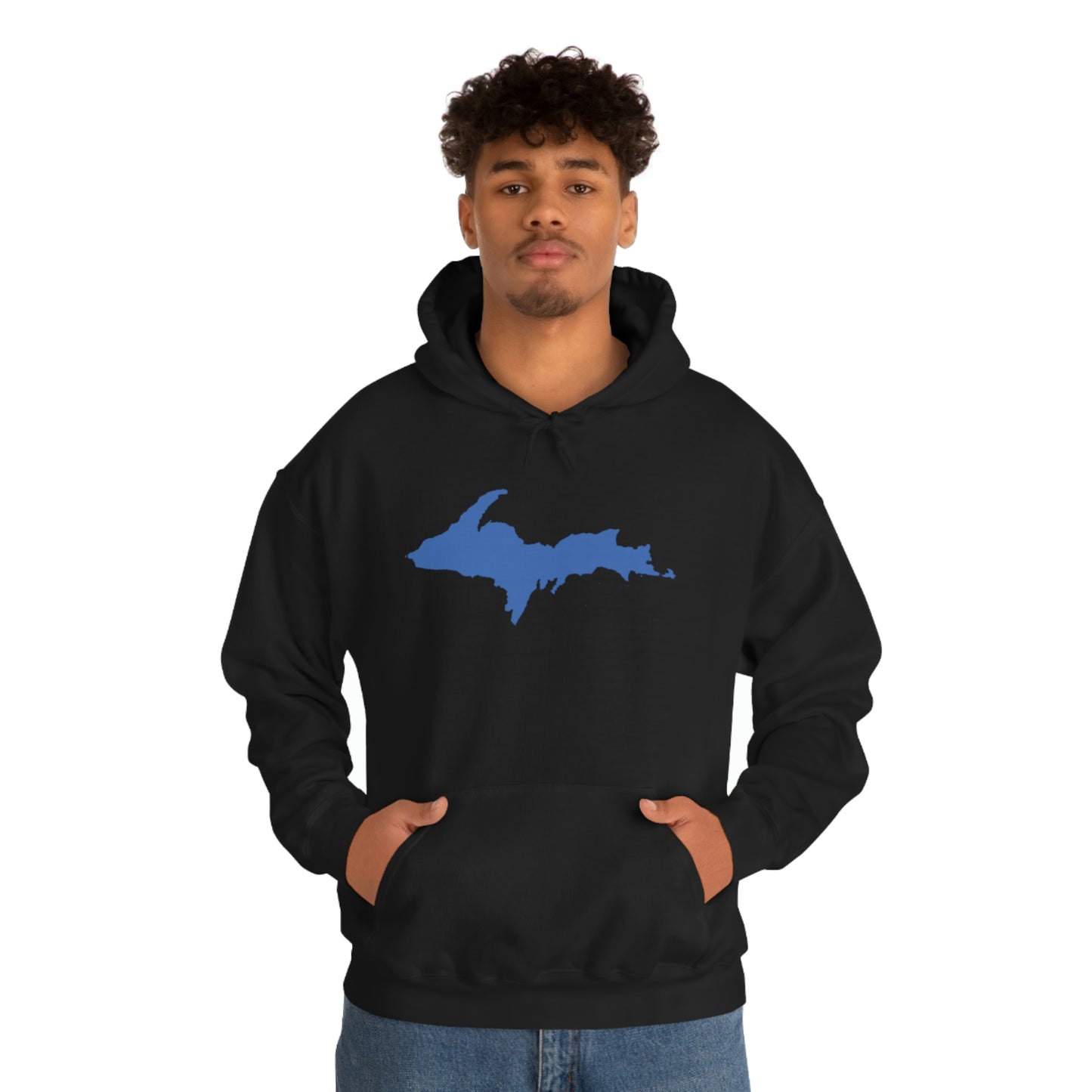 Michigan Upper Peninsula Hoodie (w/ Blue U.P. Outline) | Unisex Standard