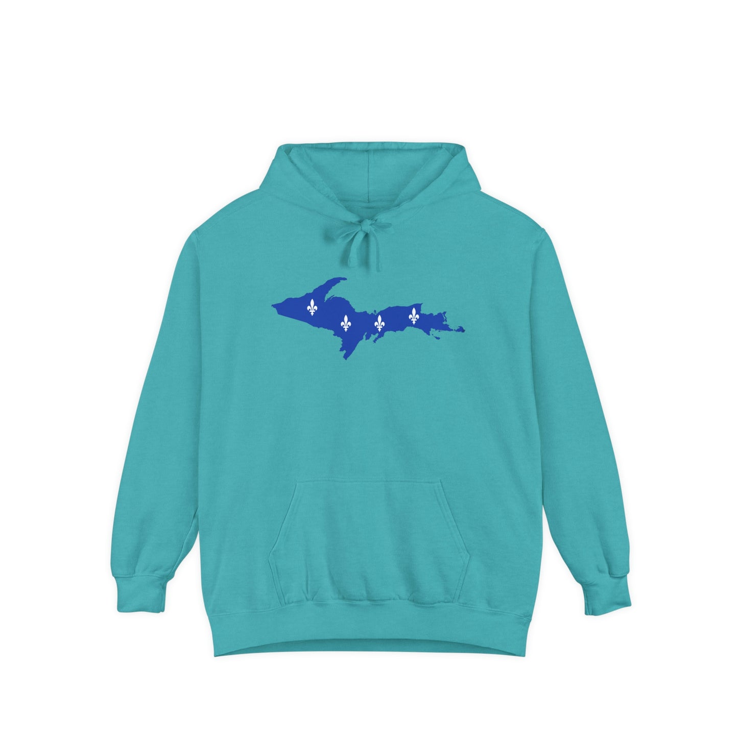 Michigan Upper Peninsula Hoodie (w/ UP Quebec Flag Outline) | Unisex Garment-Dyed