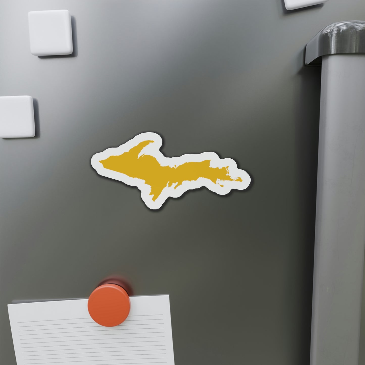 Michigan Upper Peninsula Kiss Cut Magnet (w/ Gold UP Outline)