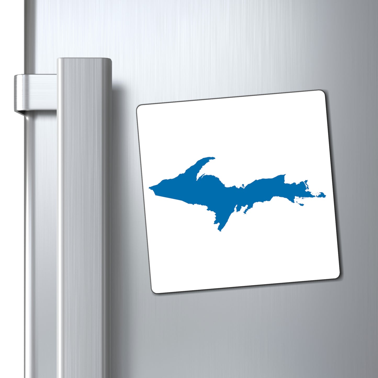 Michigan Upper Peninsula Square Magnet (w/ Azure UP Outline)