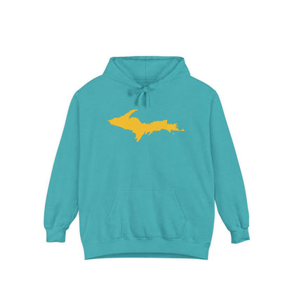 Michigan Upper Peninsula Hoodie (w/ Gold UP Outline) | Unisex Garment-Dyed