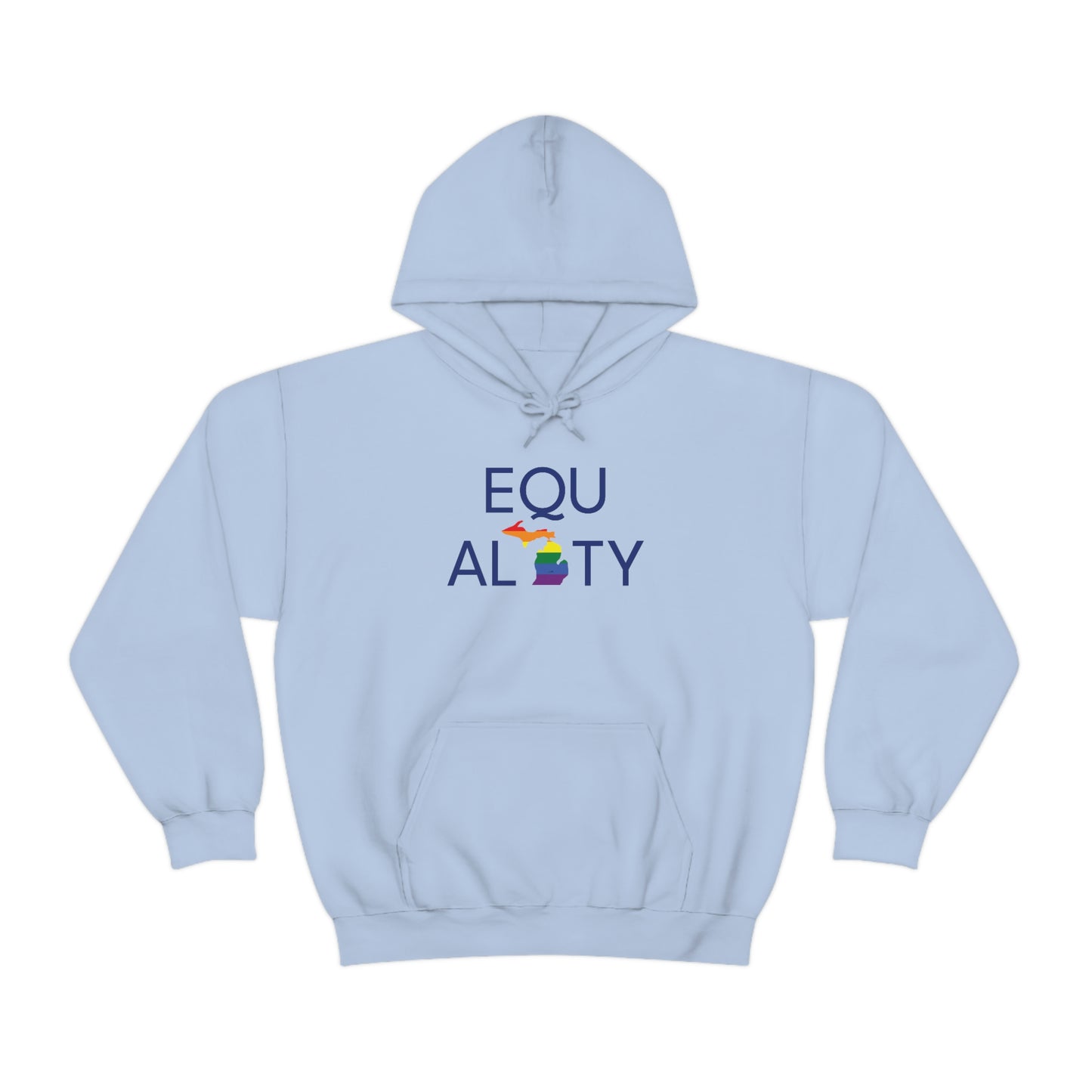 Michigan 'Equality' Hoodie (w/ LGBTQ Pride Colors) | Unisex Standard