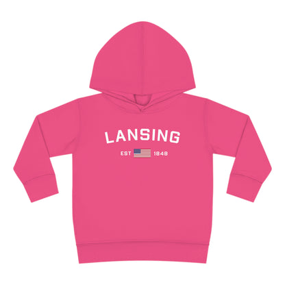 'Lansing EST 1848' Hoodie (w/USA Flag Outline) | Unisex Toddler