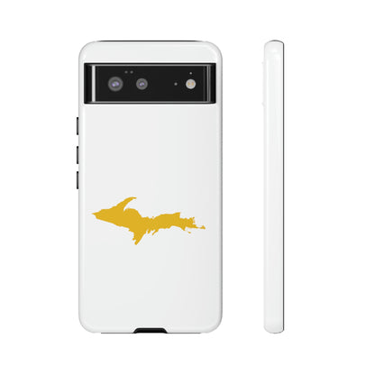 Michigan Upper Peninsula Tough Phone Case (w/ Gold UP Outline) | Samsung & Pixel Android