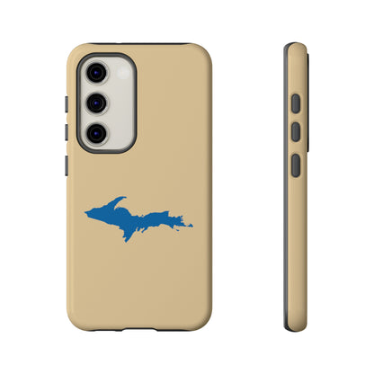 Michigan Upper Peninsula Tough Phone Case (Maple Color w/ Azure UP Outline) | Samsung & Pixel Android