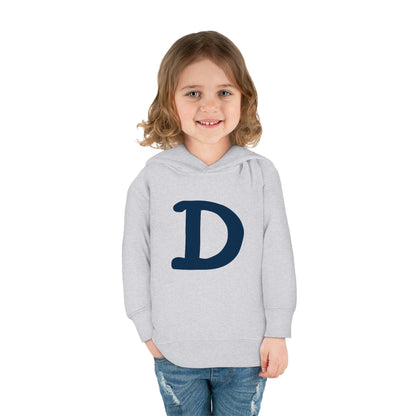 Detroit 'Old French D' Hoodie (White/Navy Full Body Outline) | Unisex Toddler