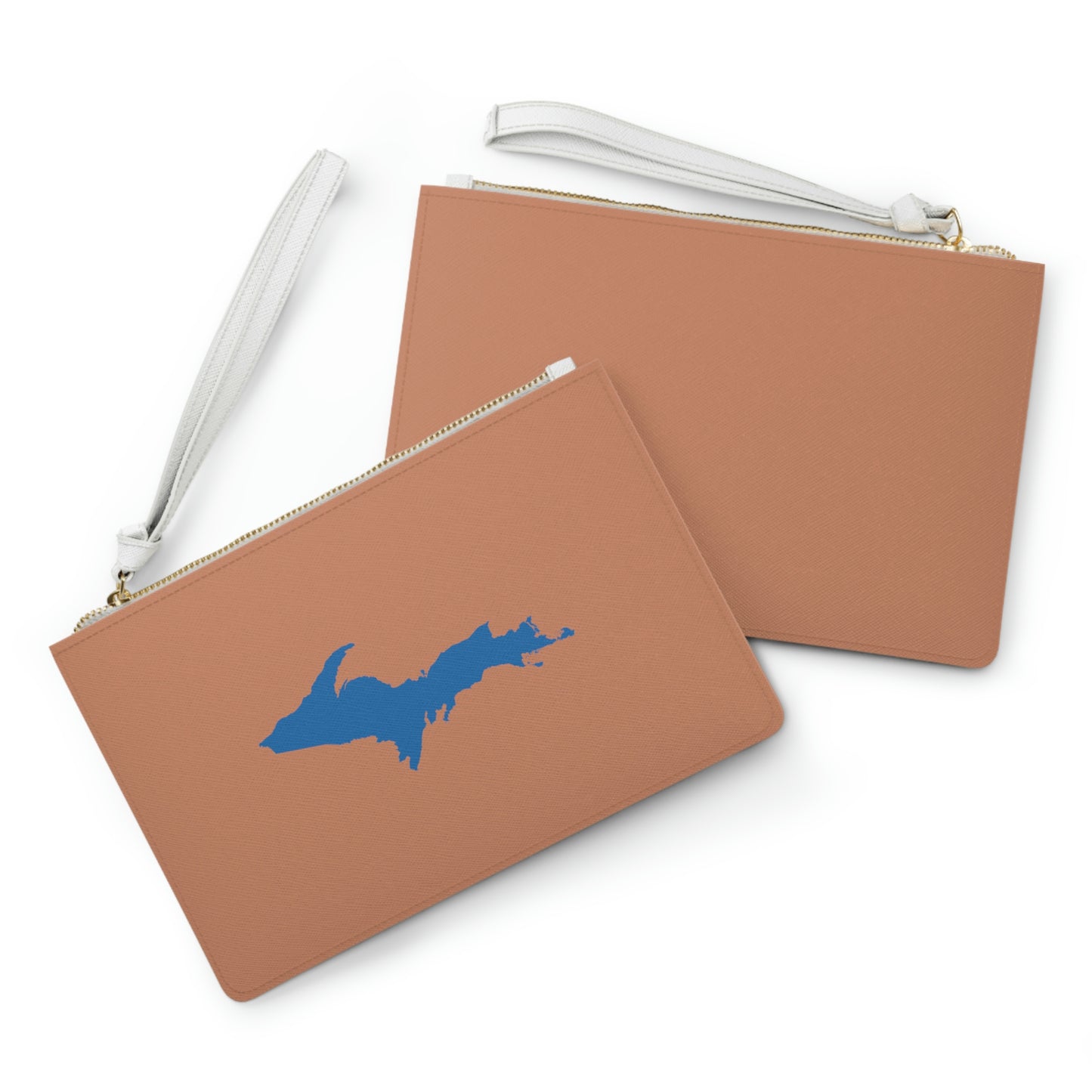 Michigan Upper Peninsula Clutch Bag (Copper w/ Azure UP Outline)