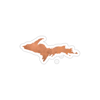 Michigan Upper Peninsula Die Cut Stickers (w/ Copper UP Outline) | Indoor/Outdoor