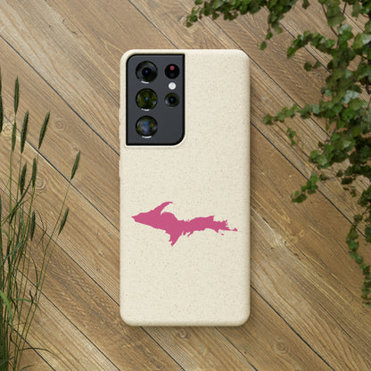 Michigan Upper Peninsula Biodegradable Phone Cases (w/ Pink UP Outline) | Samsung Android