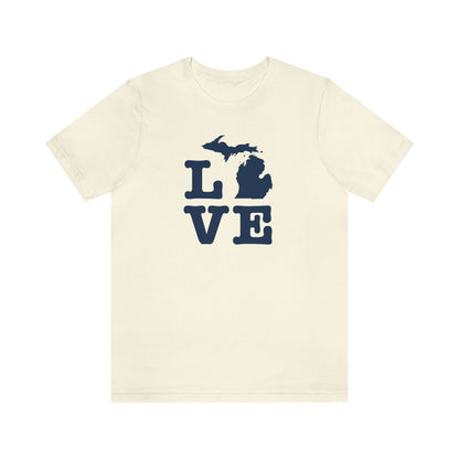 Michigan 'Love' T-Shirt (Typewriter Font) | Unisex Standard Fit