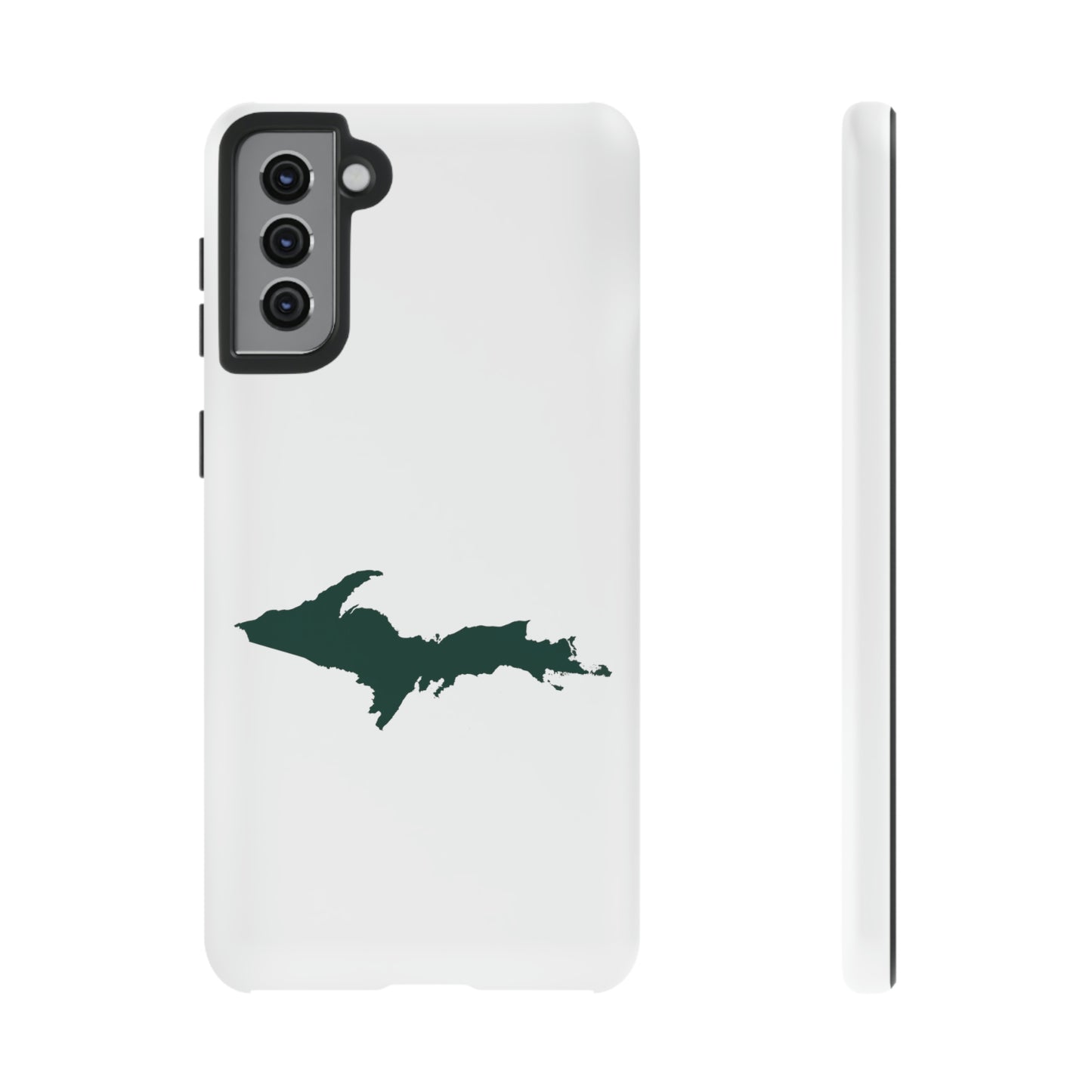 Michigan Upper Peninsula Tough Phone Case (w/ Green UP Outline) | Samsung & Pixel Android