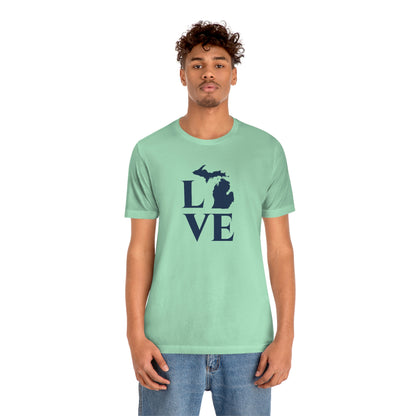 Michigan 'Love' T-Shirt (Roman Serif Font) | Unisex Standard Fit