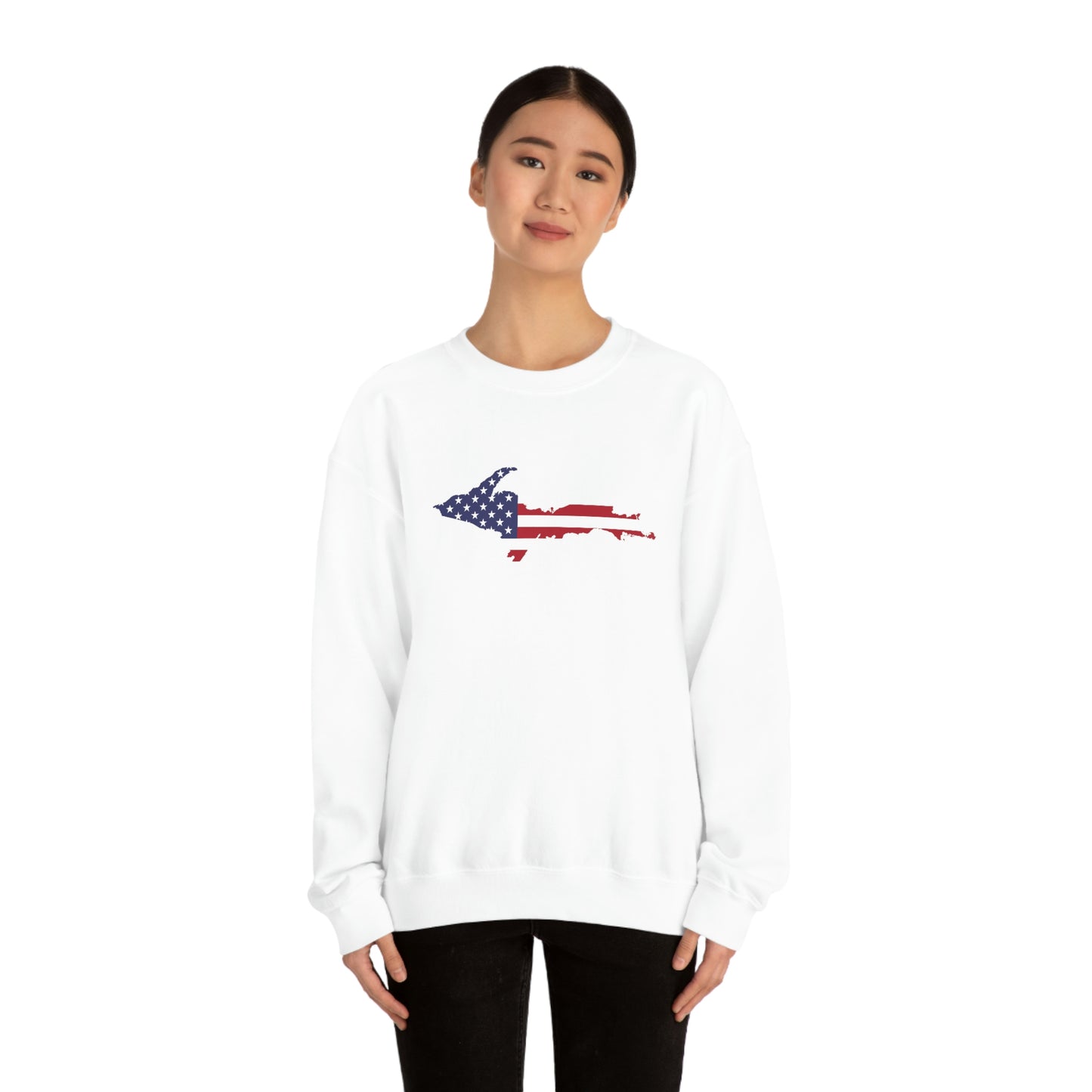 Michigan Upper Peninsula Sweatshirt (w/ UP USA Flag Outline) | Unisex Standard