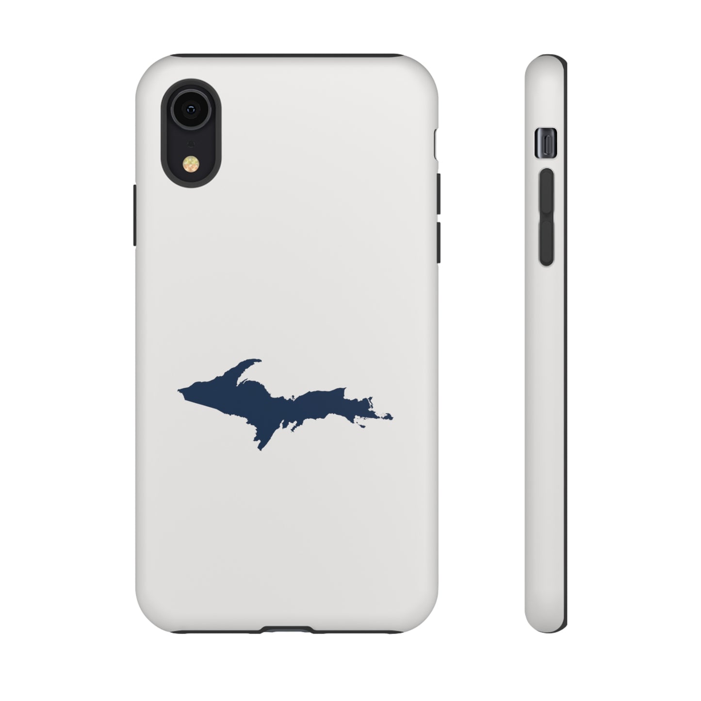 Michigan Upper Peninsula Tough Phone Case (Birch Bark White w/ UP Outline) | Apple iPhone