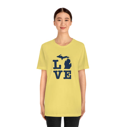 Michigan 'Love' T-Shirt (Typewriter Font) | Unisex Standard Fit