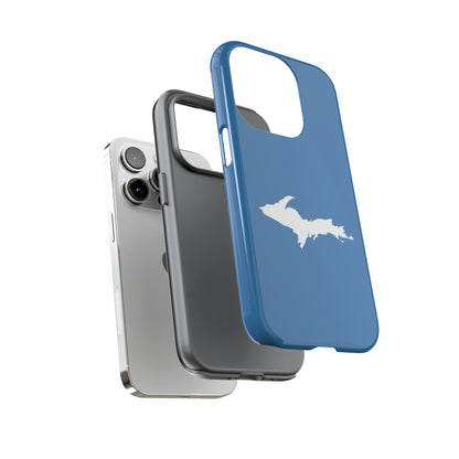 Michigan Upper Peninsula Tough Phone Case (Lake Superior Blue w/ UP Outline) | Apple iPhone