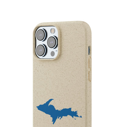 Michigan Upper Peninsula Biodegradable Phone Cases (w/ Azure UP Outline) | Apple iPhone