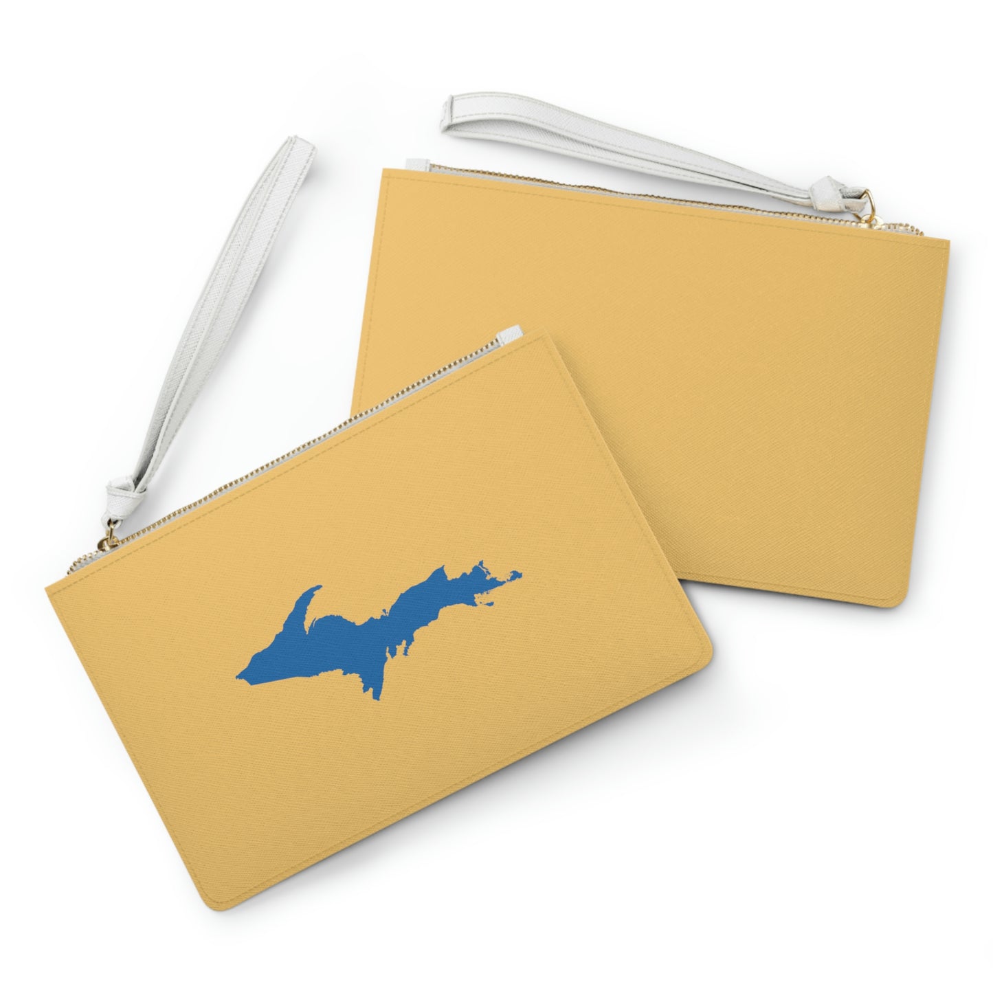 Michigan Upper Peninsula Clutch Bag (Citrine w/ Azure UP Outline)