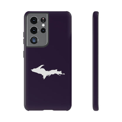 Michigan Upper Peninsula Tough Phone Case (Blackcurrant w/ UP Outline) | Samsung & Pixel Android