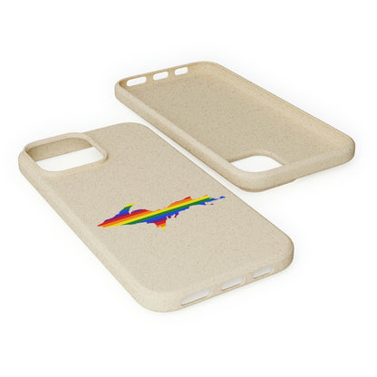 Michigan Upper Peninsula Biodegradable Phone Cases (w/ UP Pride Flag Outline) | Apple iPhone