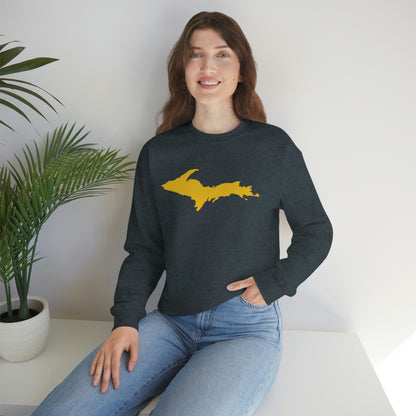 Michigan Upper Peninsula Sweatshirt (w/ Gold UP Outline) | Unisex Standard