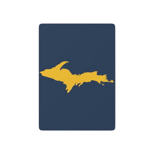 Michigan Upper Peninsula Poker Cards (Navy w/ Gold UP Outline)