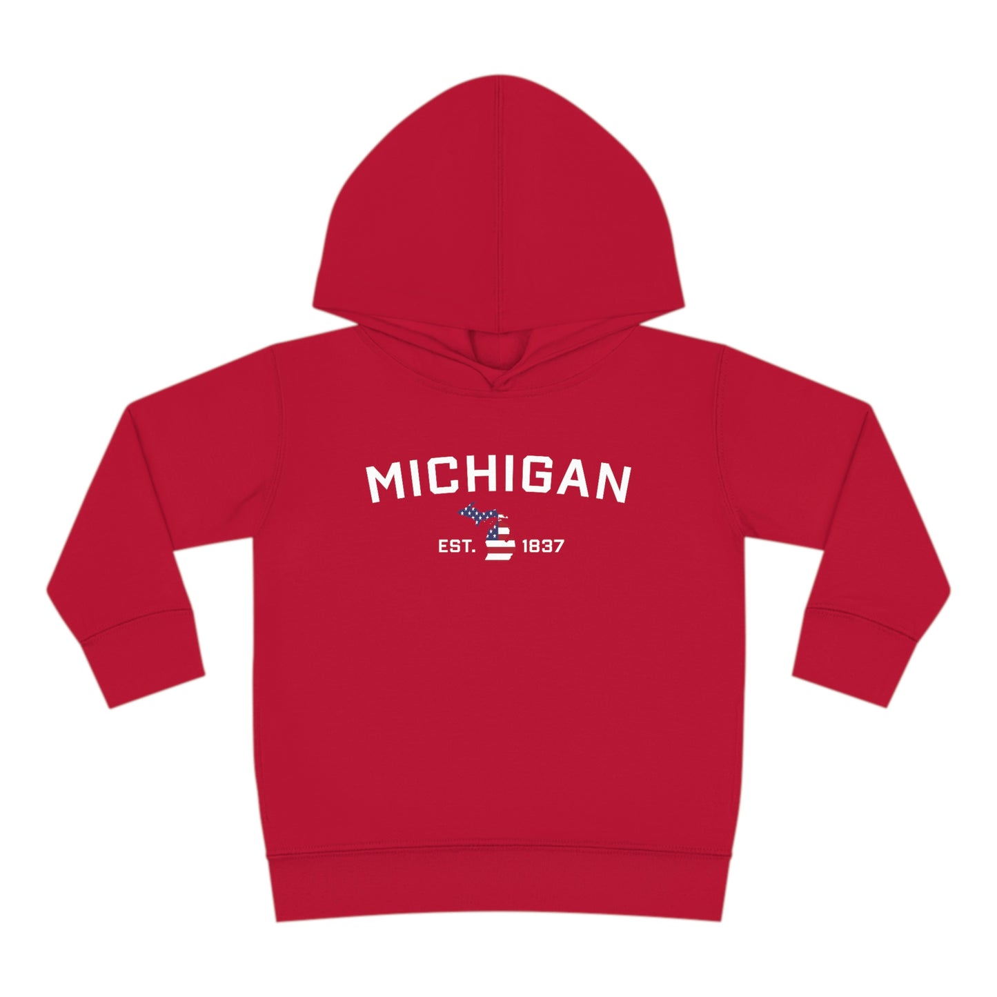 'Michigan EST 1837' Hoodie (With MI USA Flag Outline) | Unisex Toddler