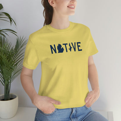 Michigan 'Native' T-Shirt (Licence Plate Font) | Unisex Standard Fit