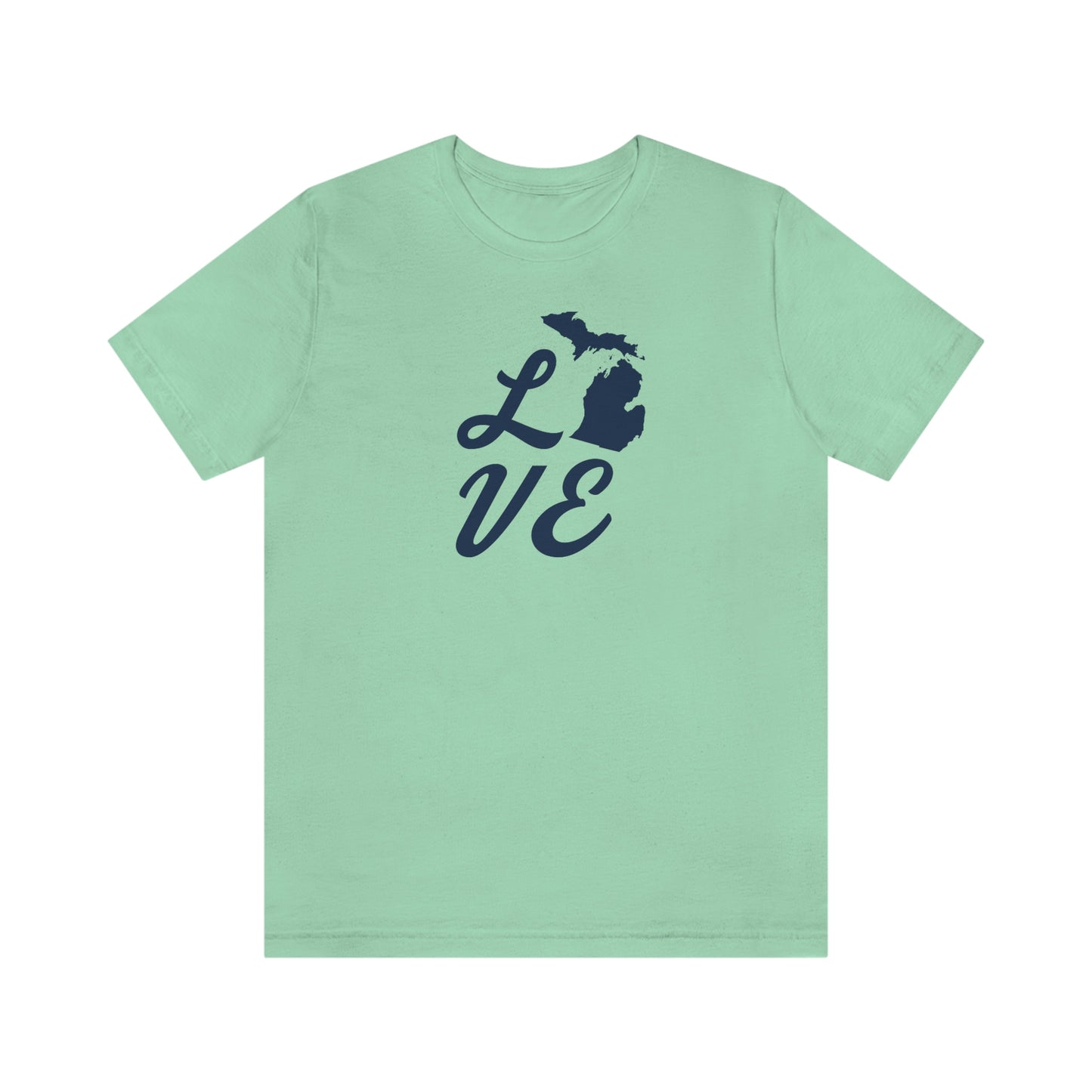 Michigan 'Love' T-Shirt (Retro Script Font) | Unisex Standard Fit