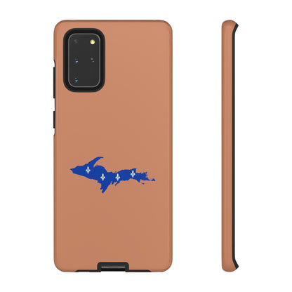 Michigan Upper Peninsula Tough Phone Case (Copper Color w/ UP Quebec Flag Outline) | Samsung & Pixel Android