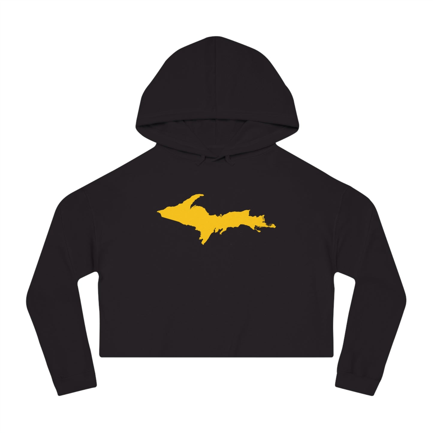 Michigan Upper Peninsula Hoodie (w/ Gold UP Outline) | Lightweight Cropped