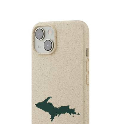 Michigan Upper Peninsula Biodegradable Phone Cases (w/ Green UP Outline) | Apple iPhone