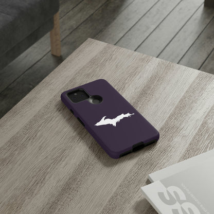 Michigan Upper Peninsula Tough Phone Case (Blackcurrant w/ UP Outline) | Samsung & Pixel Android