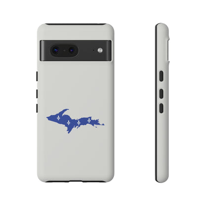 Michigan Upper Peninsula Tough Phone Case (Birch Bark White w/ UP Quebec Flag Outline) | Samsung & Pixel Android