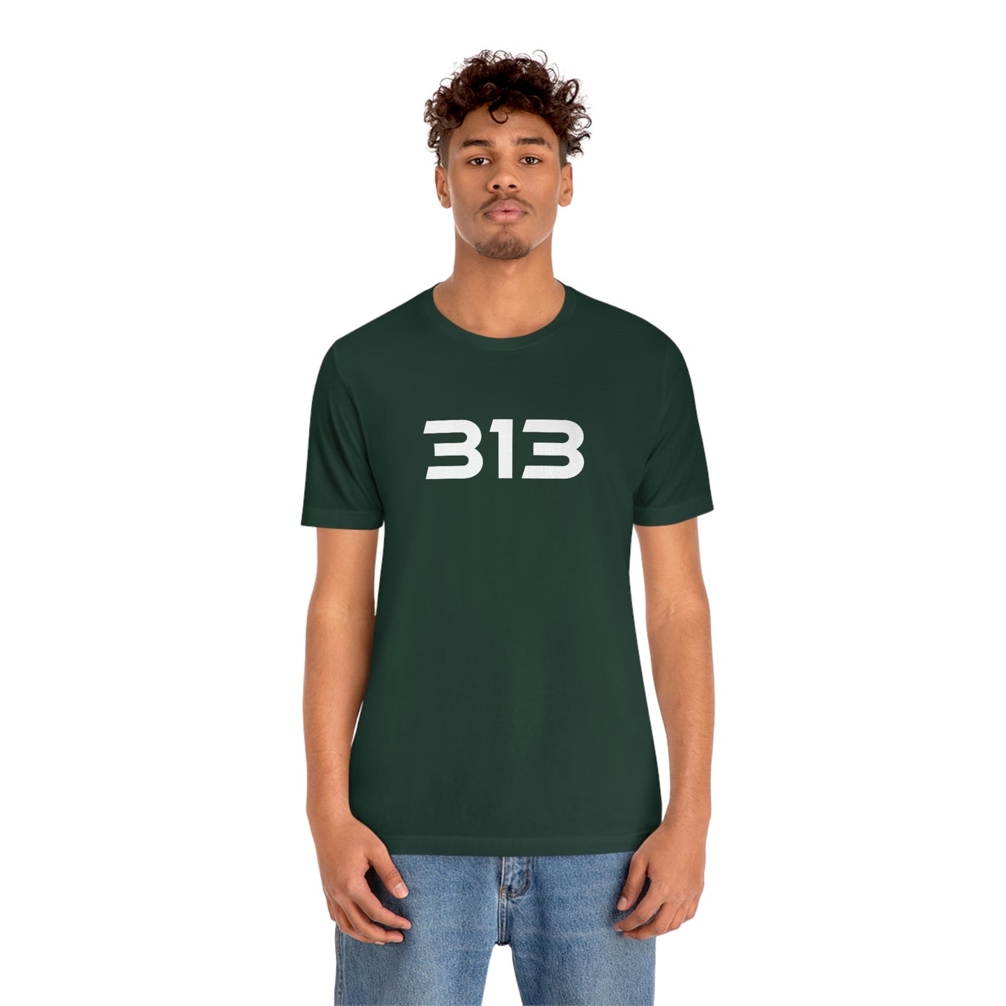 Detroit '313' T-Shirt (Futuristic Sans Font) | Unisex Standard Fit