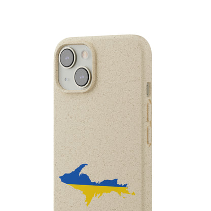 Michigan Upper Peninsula Biodegradable Phone Cases (w/ UP Ukraine Flag Outline) | Apple iPhone