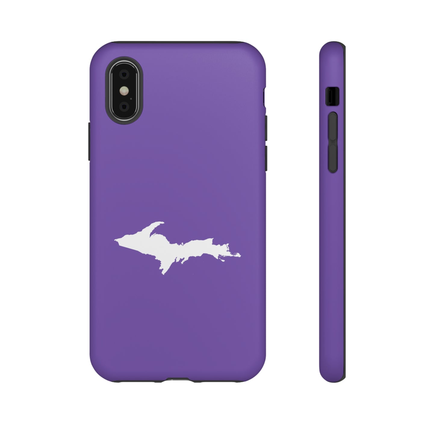 Michigan Upper Peninsula Tough Phone Case (Lake Iris w/ UP Outline) | Apple iPhone