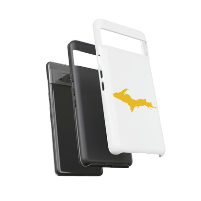 Michigan Upper Peninsula Tough Phone Case (w/ Gold UP Outline) | Samsung & Pixel Android