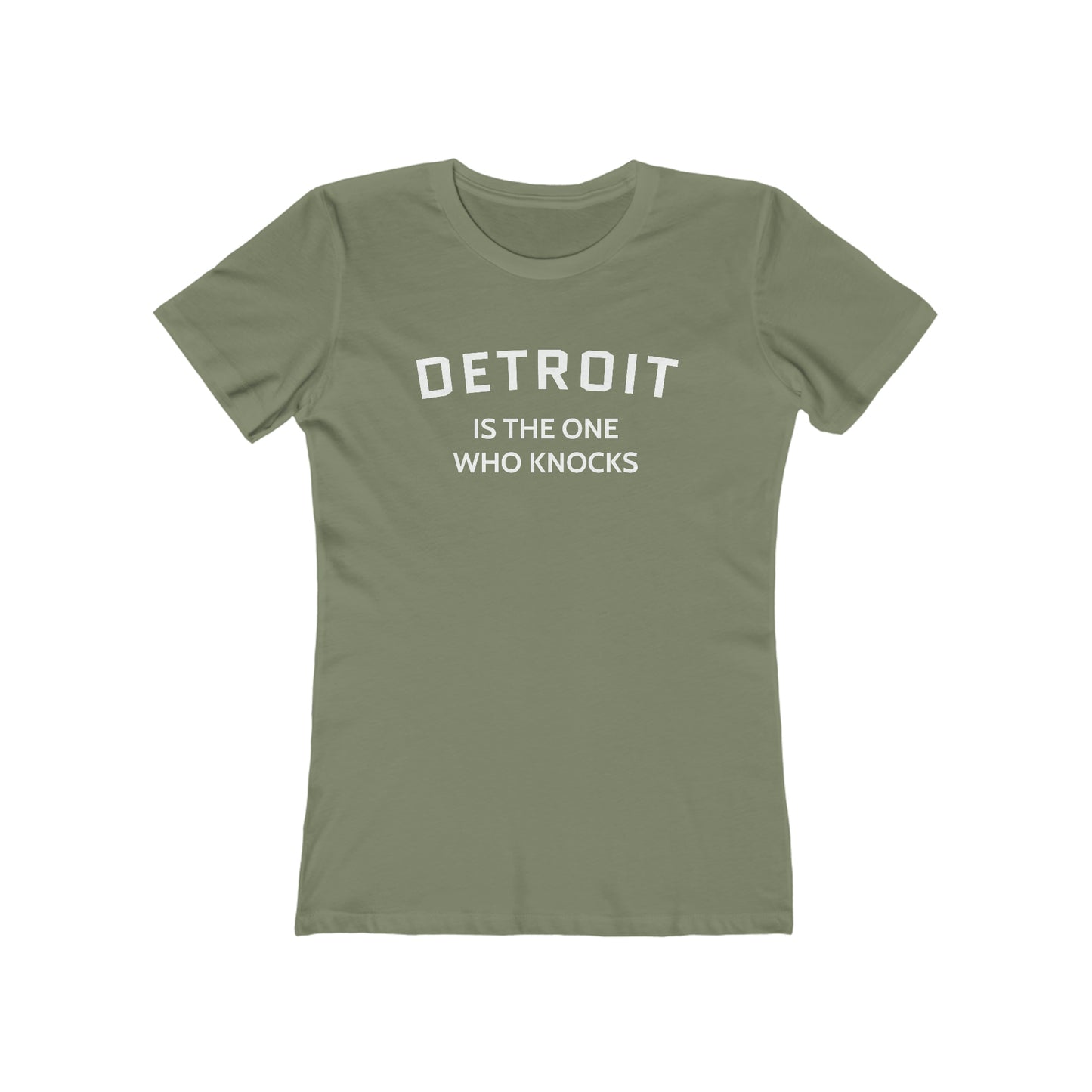 'Detroit is the One Who Knocks' T-Shirt | Women's Boyfriend Cut