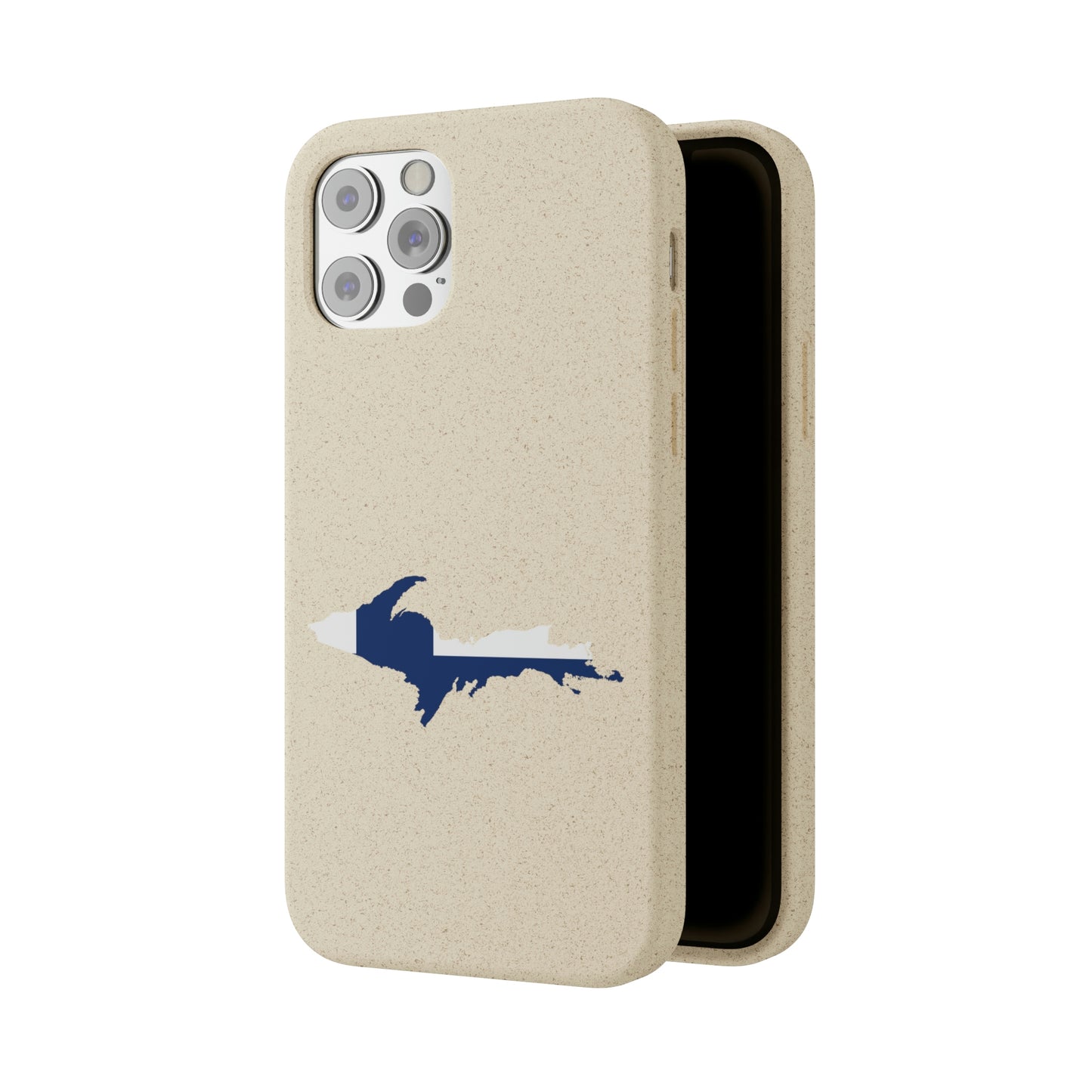 Michigan Upper Peninsula Biodegradable Phone Cases (w/ UP Finland Flag Outline) | Apple iPhone